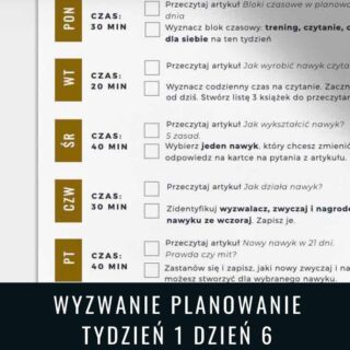 Wyzwanie Planowanie – tydzień 1 dzień 7 – błędy przy planowaniu